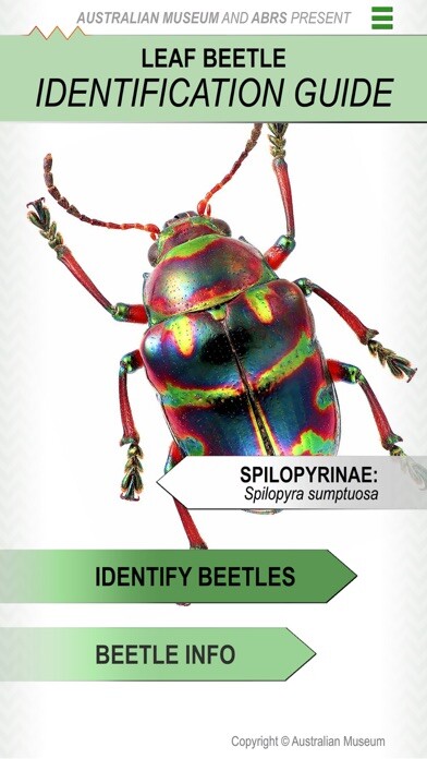 Emulate iPhone app Leaf Beetle ID Guide using MyAndroid