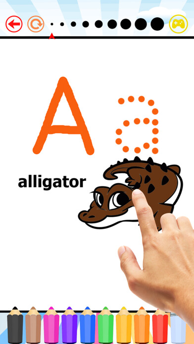 Emulate iPhone app Learn ABC Free: Education To Write Alphabet, Numbers and English Words using MyAndroid