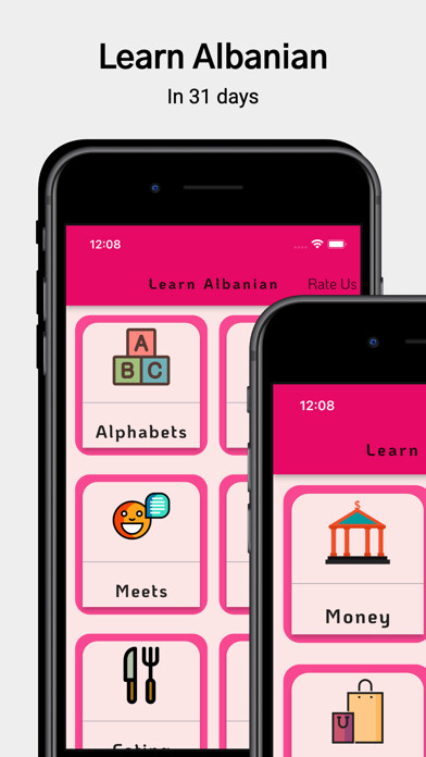 Emulate iPhone app Learn Albanian For Beginners using MyAndroid