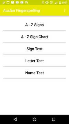 Emulate Android APK Learn Auslan Fingerspelling