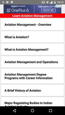 Emulate Android APK Learn Aviation Management 2018