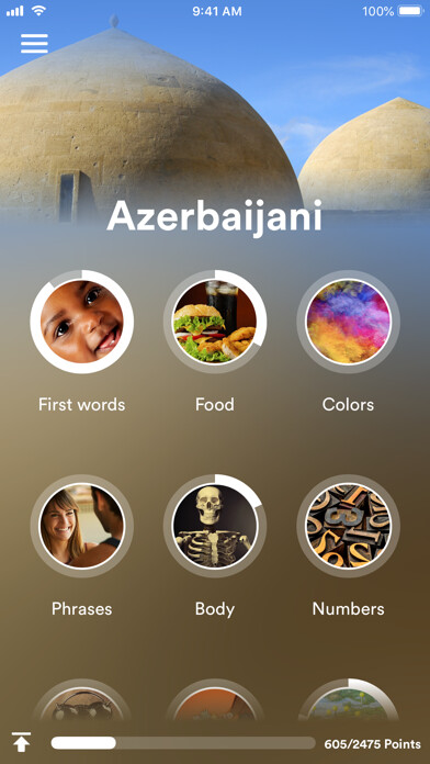Emulate iPhone app Learn Azerbaijani - EuroTalk using MyAndroid