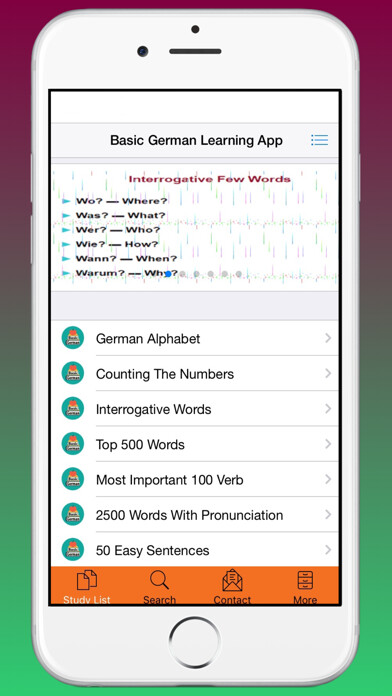Emulate iPhone app Learn Basic German Beginners using MyAndroid Emulate iPhone app Learn Basic German Beginners using MyAndroid