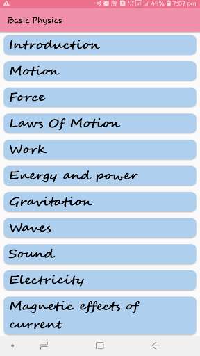 Emulate Android APK Learn basic Physics