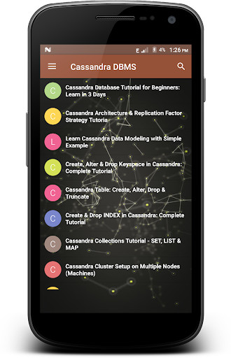 Run android online APK Learn - Cassandra DBMS from MyAndroid or emulate Learn - Cassandra DBMS using MyAndroid
