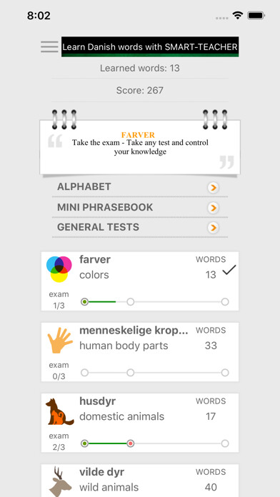 Run android online APK Learn Danish words with ST from MyAndroid or emulate Learn Danish words with ST using MyAndroid