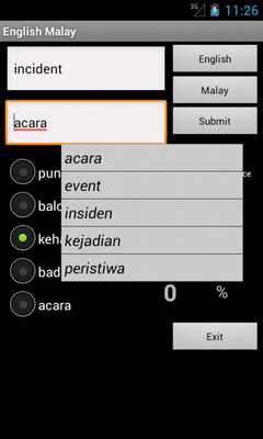 Emulate Android APK Learn English Malay