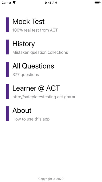 Emulate iPhone app Learner driver knowledge ACT using MyAndroid