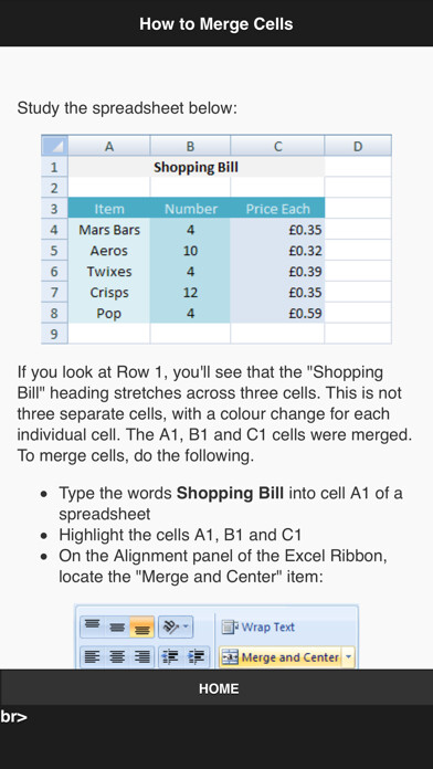 Emulate iPhone app Learn Excel Offline Free using MyAndroid