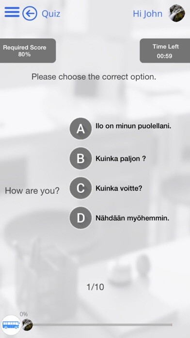 Emulate iPhone app Learn Finnish via Videos by GoLearningBus using MyAndroid Emulate iPhone app Learn Finnish via Videos by GoLearningBus using MyAndroid