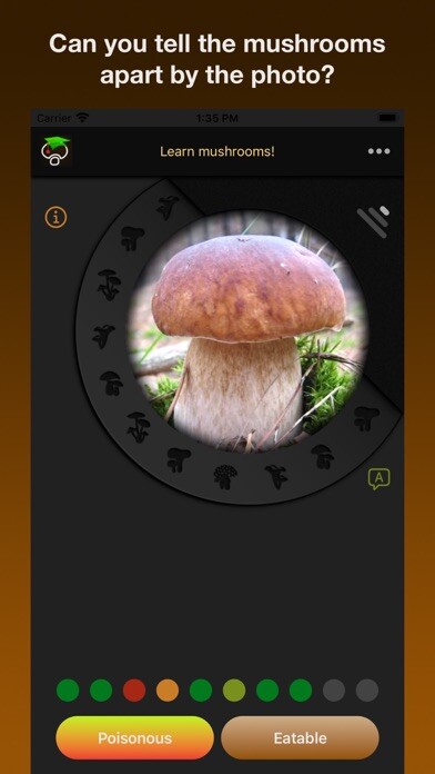 Emulate iPhone app Learn Forest Mushrooms using MyAndroid Emulate iPhone app Learn Forest Mushrooms using MyAndroid