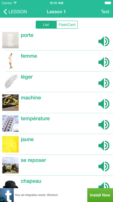 Emulate iPhone app Learn French By Picture and Sound - Easy to learn french vocabulary using MyAndroid Emulate iPhone app Learn French By Picture and Sound - Easy to learn french vocabulary using MyAndroid
