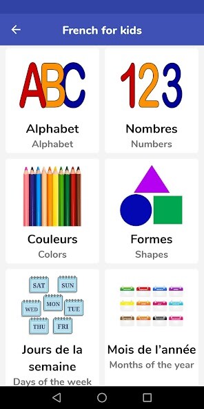 Emulate iPhone app Learn French for Kids using MyAndroid Emulate iPhone app Learn French for Kids using MyAndroid