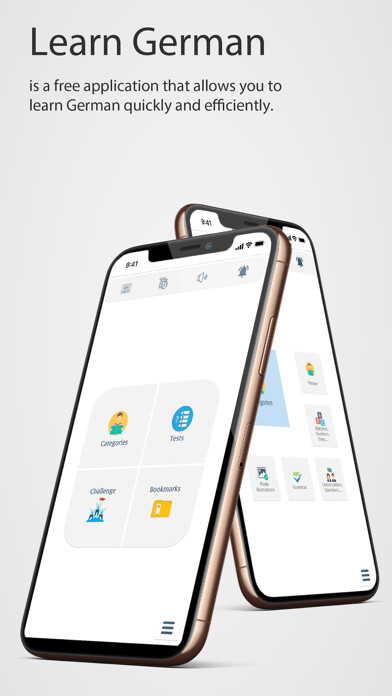 Emulate iPhone app Learn German Fast using MyAndroid