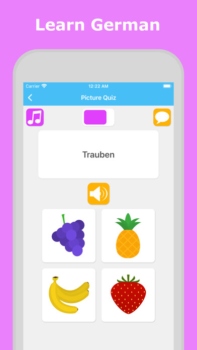 Emulate iPhone app Learn German - LuvLingua using MyAndroid