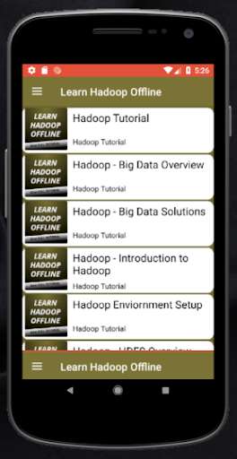 Run android online APK Learn Hadoop Offline from MyAndroid or emulate Learn Hadoop Offline using MyAndroid