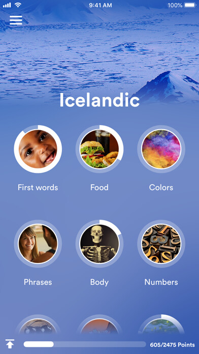 Emulate iPhone app Learn Icelandic - EuroTalk using MyAndroid