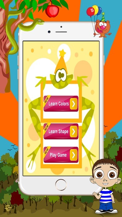 Emulate iPhone app Learning Colors and shapes For kids using MyAndroid
