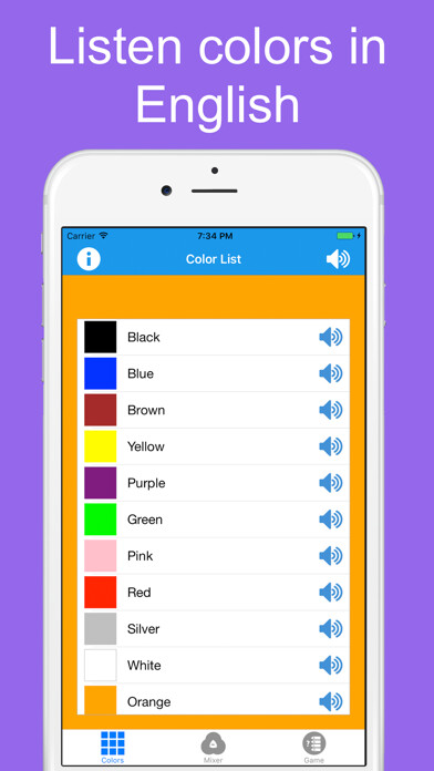 Emulate iPhone app Learning Colors for Family using MyAndroid