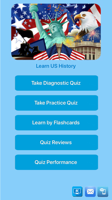 Emulate iPhone app Learning US History using MyAndroid