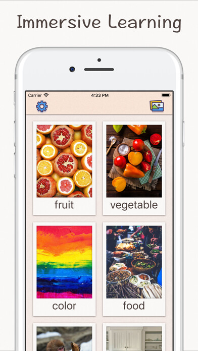 Emulate iPhone app Learn Japanese with Pictures using MyAndroid