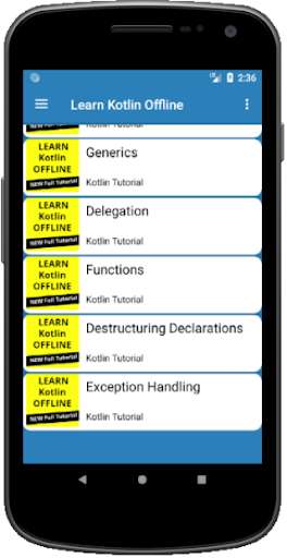 Run android online APK Learn Kotlin Offline from MyAndroid or emulate Learn Kotlin Offline using MyAndroid