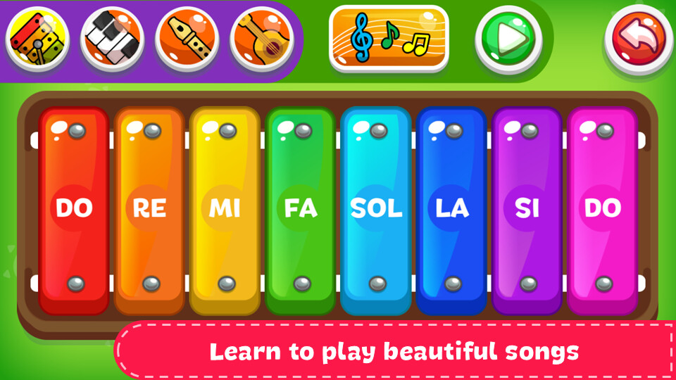 Run android online APK Learn Music  Songs Xylophone from MyAndroid or emulate Learn Music  Songs Xylophone using MyAndroid