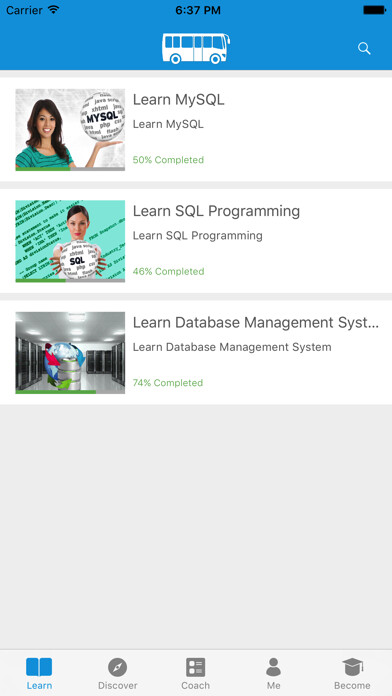 Emulate iPhone app Learn MySQL, SQL and DBMS using MyAndroid