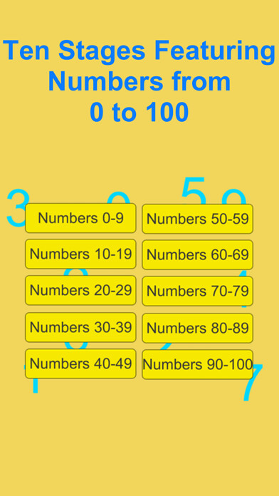 Emulate iPhone app Learn Numbers 0 to 100 using MyAndroid