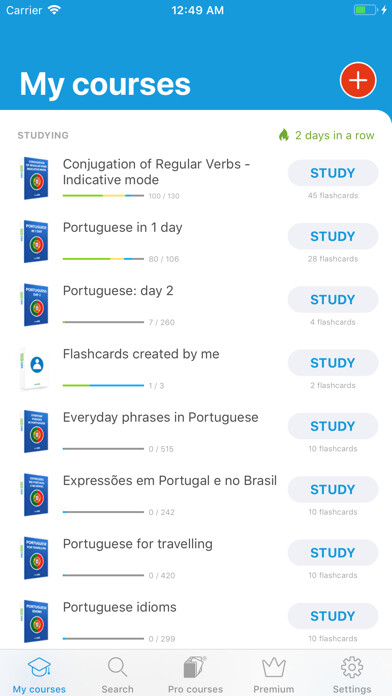 Emulate iPhone app Learn Portuguese: VocApp Vocab using MyAndroid Emulate iPhone app Learn Portuguese: VocApp Vocab using MyAndroid