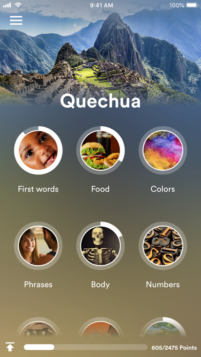 Emulate iPhone app Learn Quechua - EuroTalk using MyAndroid