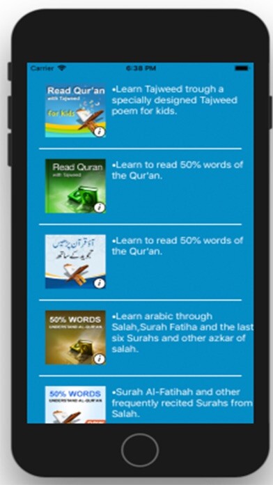 Emulate iPhone app Learn Quran using MyAndroid