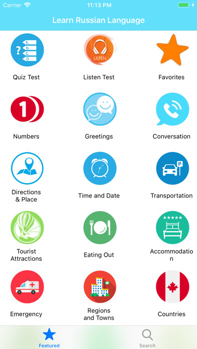Emulate iPhone app Learn Russian Phrases Lite using MyAndroid Emulate iPhone app Learn Russian Phrases Lite using MyAndroid