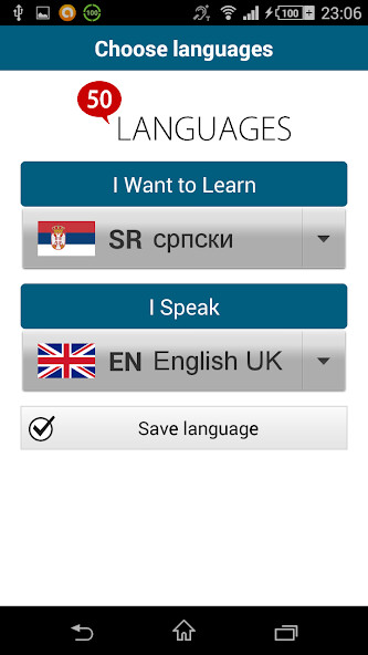 Run android online APK Learn Serbian - 50 languages from MyAndroid or emulate Learn Serbian - 50 languages using MyAndroid