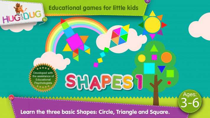 Emulate Android APK Learn Shapes  - Hug and Dug