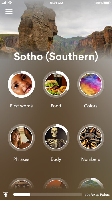 Emulate iPhone app Learn Southern Sotho: EuroTalk using MyAndroid
