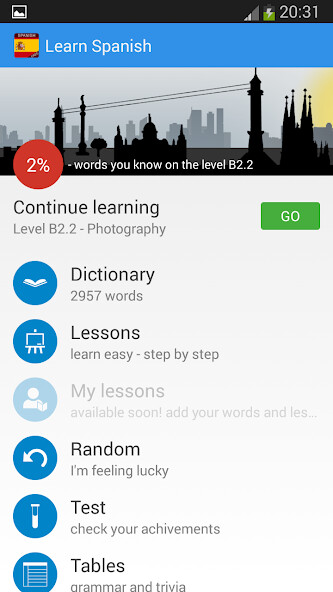 Run android online APK Learn Spanish for Free from MyAndroid or emulate Learn Spanish for Free using MyAndroid