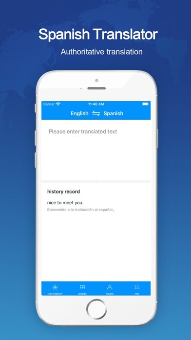 Emulate iPhone app Learn Spanish-Learn Languages using MyAndroid