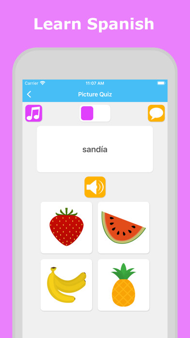 Emulate iPhone app Learn Spanish - LuvLingua using MyAndroid