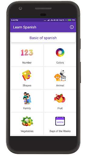 Run android online APK Learn Spanish Speaking with Audio from MyAndroid or emulate Learn Spanish Speaking with Audio using MyAndroid