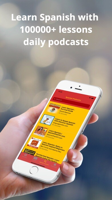 Emulate iPhone app Learn Spanish with Podcasts using MyAndroid