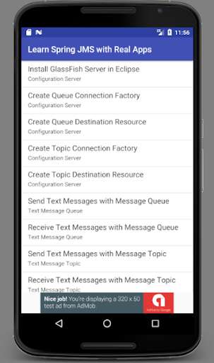 Run android online APK Learn Spring JMS with Real Apps from MyAndroid or emulate Learn Spring JMS with Real Apps using MyAndroid