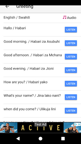 Run android online APK Learn Swahili - Speak Swahili from MyAndroid or emulate Learn Swahili - Speak Swahili using MyAndroid