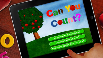 Emulate iPhone app Learn to count with apples using MyAndroid