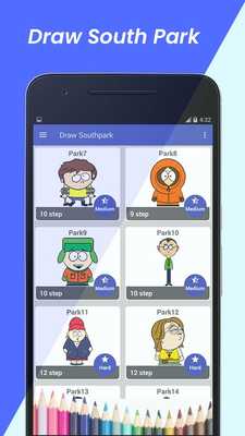 Emulate Android APK learn to draw south park characters step by step Emulate Android APK learn to draw south park characters step by step