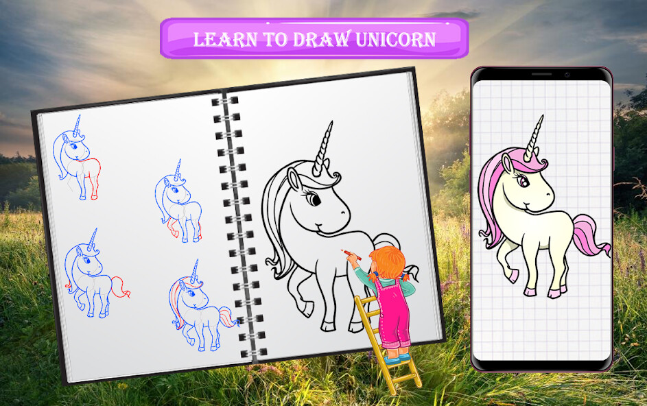 Run android online APK Learn To Draw Unicorn from MyAndroid or emulate Learn To Draw Unicorn using MyAndroid
