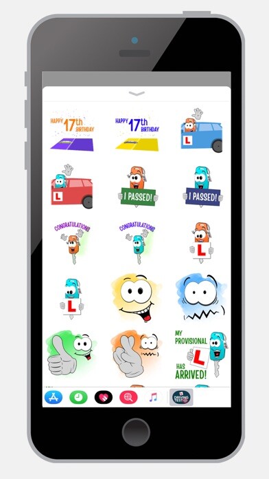 Emulate iPhone app Learn to Drive Sticker Pack using MyAndroid