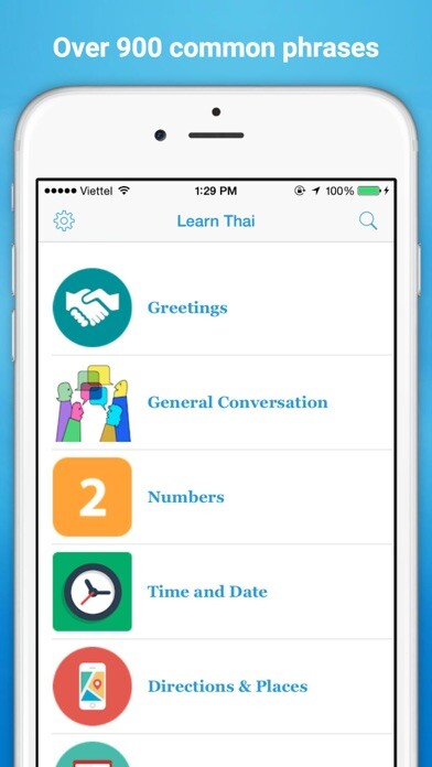 Emulate iPhone app Learn to Speak Thai using MyAndroid