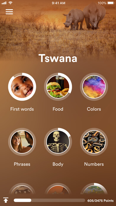 Emulate iPhone app Learn Tswana - EuroTalk using MyAndroid