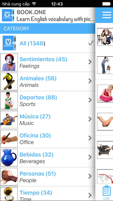 Emulate iPhone app Learn Vocabularies with Flashcard (Pictures and audios) - Multi-Language Support using MyAndroid Emulate iPhone app Learn Vocabularies with Flashcard (Pictures and audios) - Multi-Language Support using MyAndroid